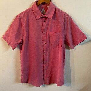 ALTAMONT  MEDIUM (LIGHT) RED SHORT SLEEVE BUTTON DOWN POCKET SHIRT / NEW W/O TAG